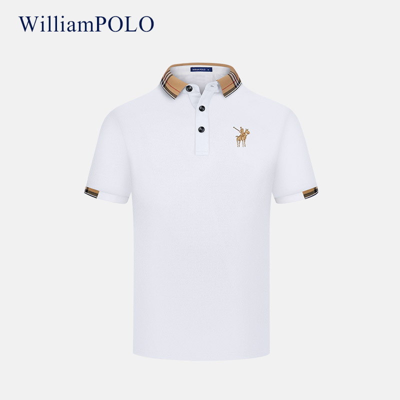 Férfi póló – Mercerizált pamut, rövid ujjú, hímzés, rajzfilmszerű minta, Nyár 2024