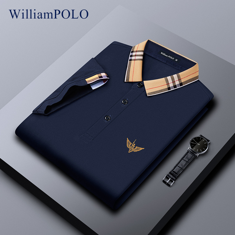 Férfi póló – Mercerizált pamut, rövid ujjú, hímzés, rajzfilmszerű minta, Nyár 2024