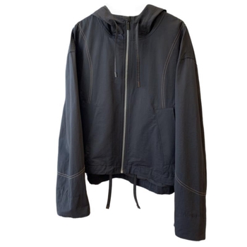 Ženski pamučni windbreaker s kapuljom i zipom, slobodan kroj, dugi rukavi