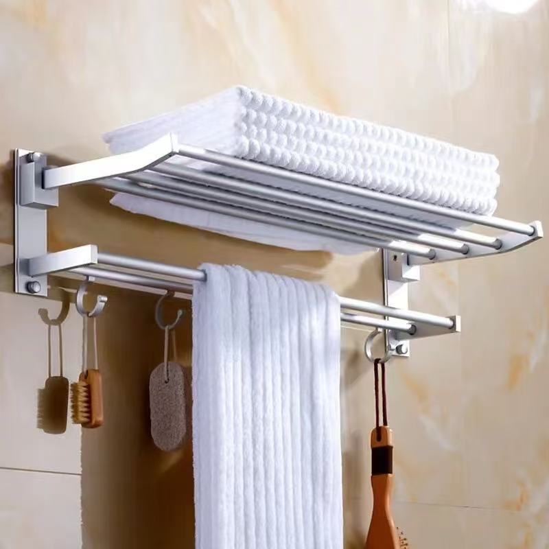Držač za ručnike, dvostruki sloj, mat završna površina od aluminijske legure, nosivost 10 kg