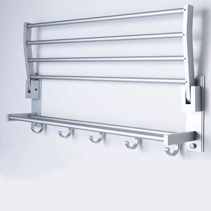 Držač za ručnike, dvostruki sloj, mat završna površina od aluminijske legure, nosivost 10 kg