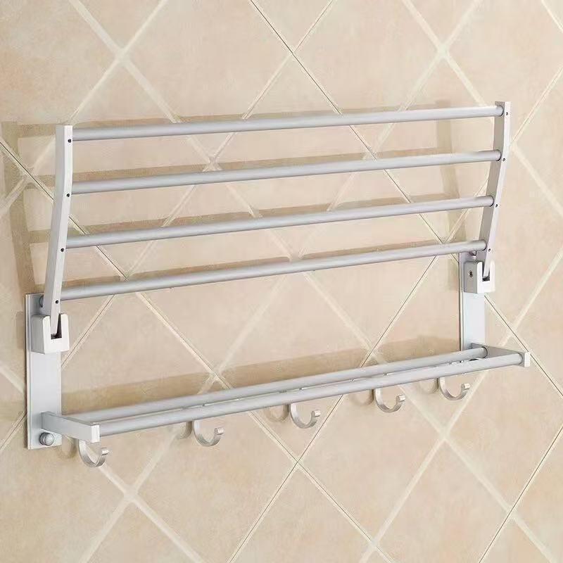 Držač za ručnike, dvostruki sloj, mat završna površina od aluminijske legure, nosivost 10 kg