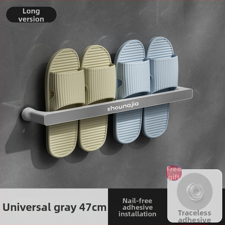 Suport de prosoape din plastic, montaj pe perete fără găuri, organizator pentru baie