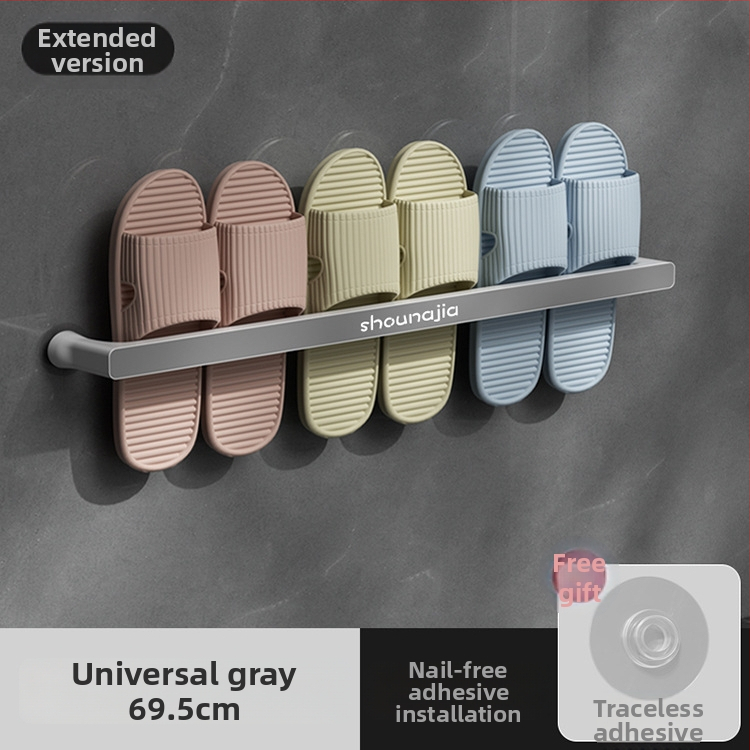 Suport de prosoape din plastic, montaj pe perete fără găuri, organizator pentru baie