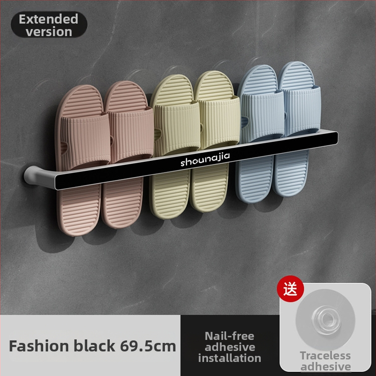 Suport de prosoape din plastic, montaj pe perete fără găuri, organizator pentru baie