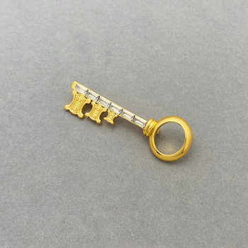 Медна геометрична брошка с електроплакиране – унисекс мултифункционален моден аксесоар