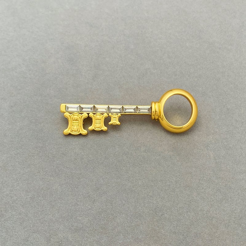 Медна геометрична брошка с електроплакиране – унисекс мултифункционален моден аксесоар