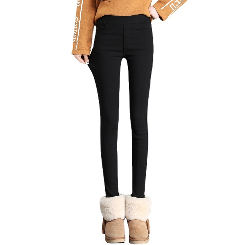 Leggings s flis podstavom, visokim strukom, topli, uski kroj