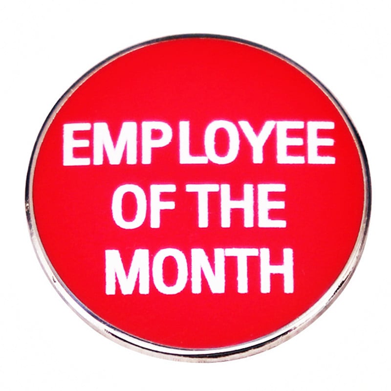 Брошка с дизайн на карикатурен герой, месечна награда за отличен служител, метална сплав, електроплакиране