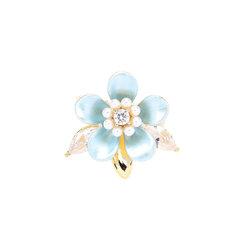 Yanyi Брошка от мед с позлатено покритие, цвете, техника капещо масло, свеж и сладък стил, аксесоар за жени