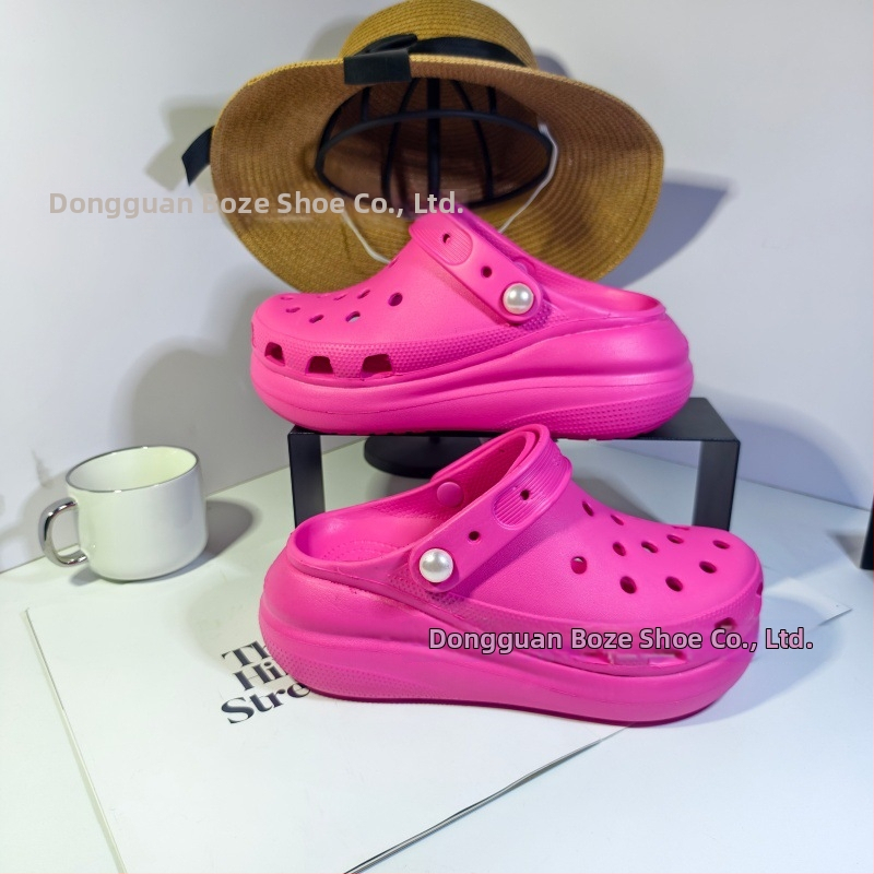 Ženske Crocs‑stile clogove s 5 cm povećanjem visine, EVA potplat, injekcijsko oblikovanje, prozračne, protuklizne