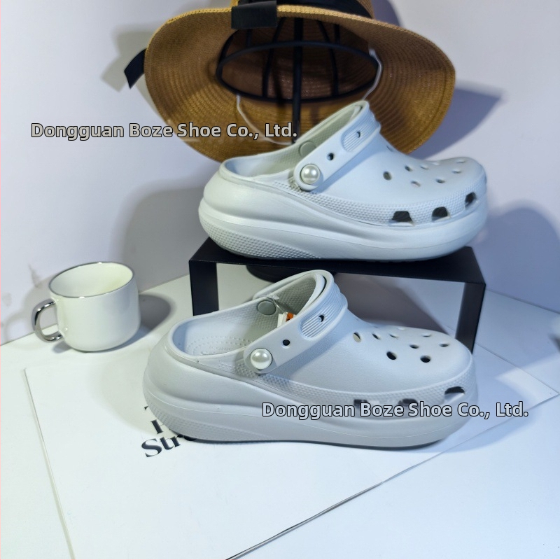 Ženske Crocs‑stile clogove s 5 cm povećanjem visine, EVA potplat, injekcijsko oblikovanje, prozračne, protuklizne