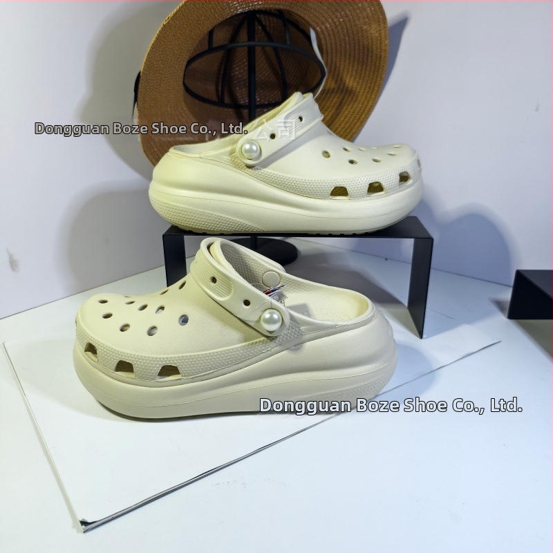 Ženske Crocs‑stile clogove s 5 cm povećanjem visine, EVA potplat, injekcijsko oblikovanje, prozračne, protuklizne