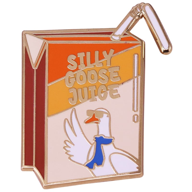 Емайлова брошка със сладка карикатурна гъска — сплав, унисекс, емайл покритие, декорация