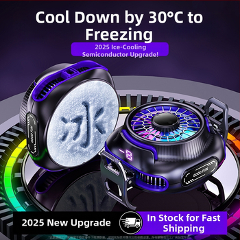 Mágneses telefonhűtő, kettős magos félvezető, hátulról rögzíthető klip, 125 g, 10W, Type-C interfész, ABS+metál, modell N26