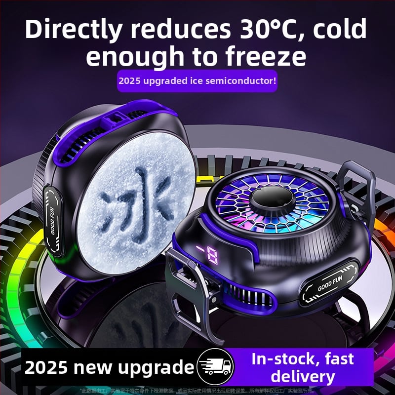 Mágneses telefonhűtő, kettős magos félvezető, hátulról rögzíthető klip, 125 g, 10W, Type-C interfész, ABS+metál, modell N26