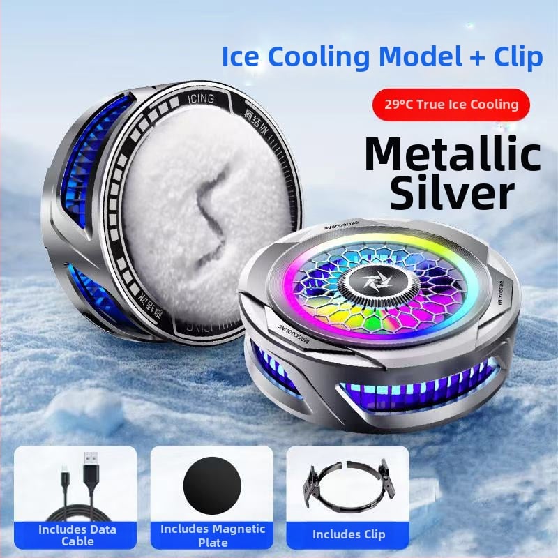 Mágneses telefonhűtő, kettős magos félvezető, hátulról rögzíthető klip, 125 g, 10W, Type-C interfész, ABS+metál, modell N26