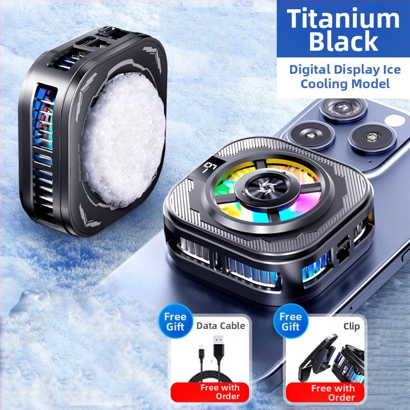 Mágneses telefonhűtő, kettős magos félvezető, hátulról rögzíthető klip, 125 g, 10W, Type-C interfész, ABS+metál, modell N26