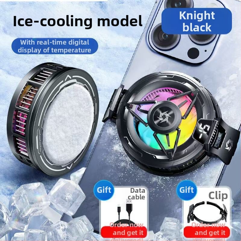 Mágneses telefonhűtő, kettős magos félvezető, hátulról rögzíthető klip, 125 g, 10W, Type-C interfész, ABS+metál, modell N26