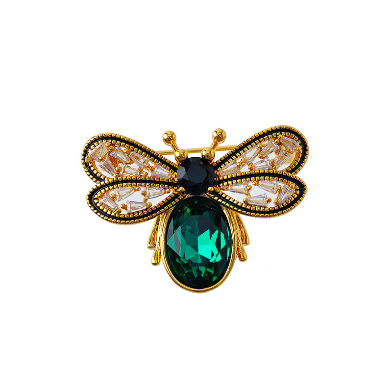 Брошка пчела - медна, мил стил; декоративна и подарък (материал: мед; стил: мил; функции: украса, подарък)