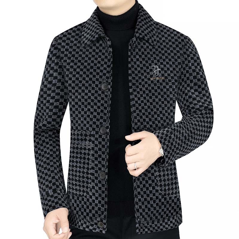Muško vuneno sako s kariranim uzorkom, slim-fit, jednostruko kopčanje, podstava od poliestera