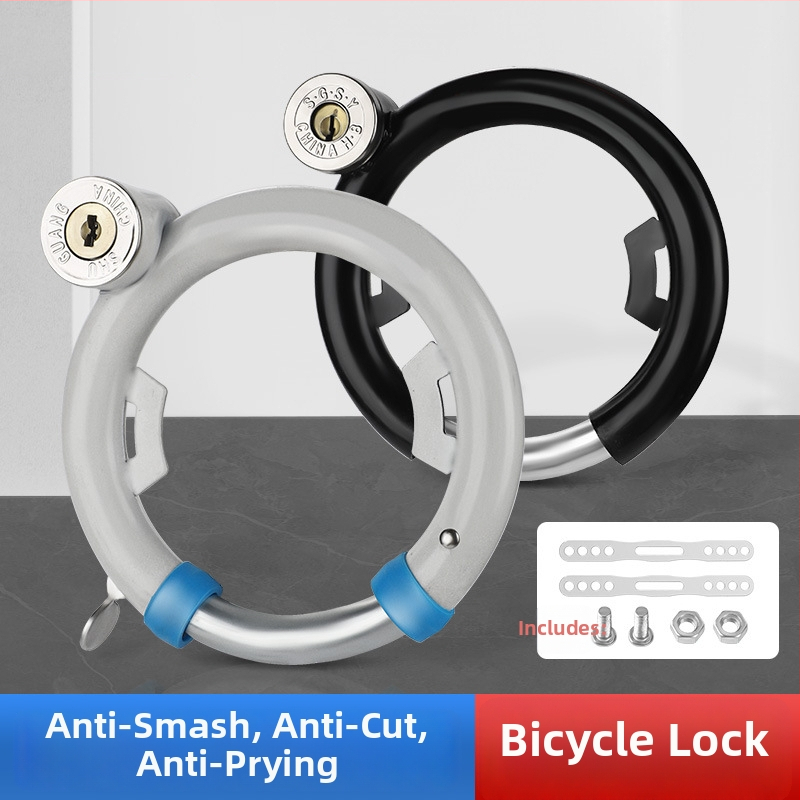 Lacăt pentru bicicletă Three Axe, din oțel inoxidabil, antifurt, lacăt circular, model 01, 300 g