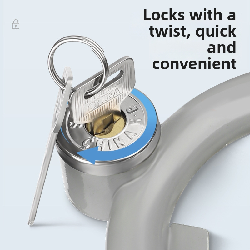 Lacăt pentru bicicletă Three Axe, din oțel inoxidabil, antifurt, lacăt circular, model 01, 300 g