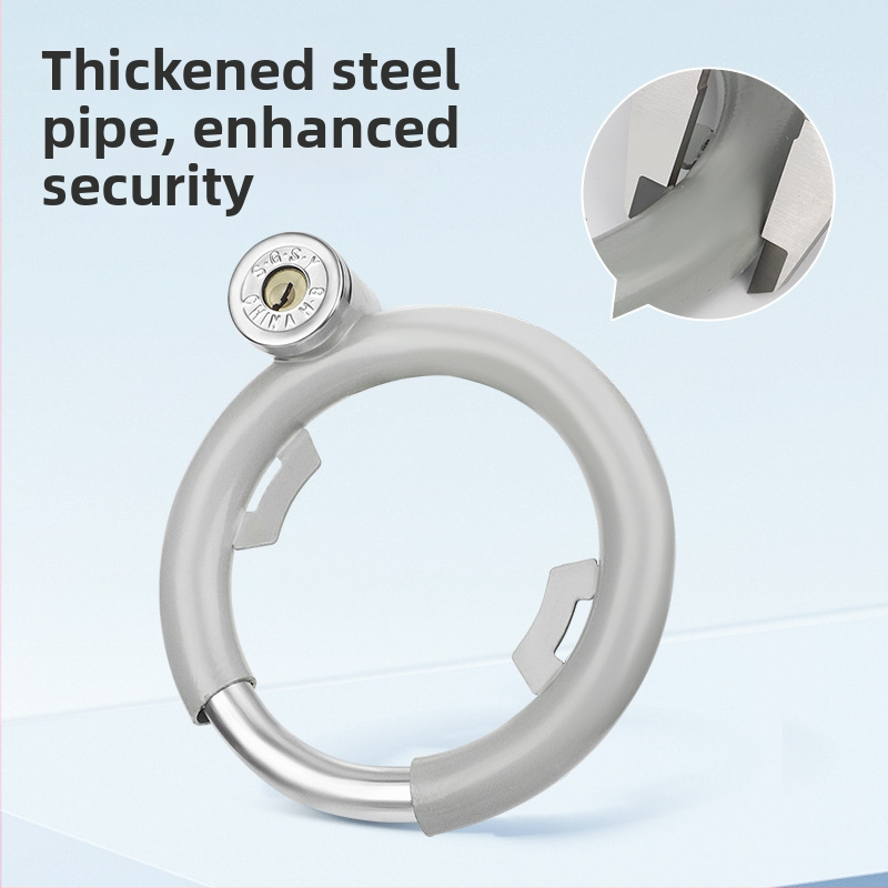 Lacăt pentru bicicletă Three Axe, din oțel inoxidabil, antifurt, lacăt circular, model 01, 300 g