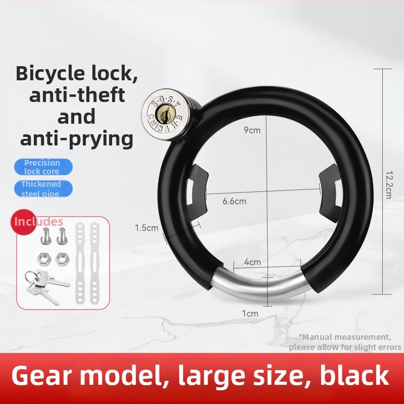 Lacăt pentru bicicletă Three Axe, din oțel inoxidabil, antifurt, lacăt circular, model 01, 300 g