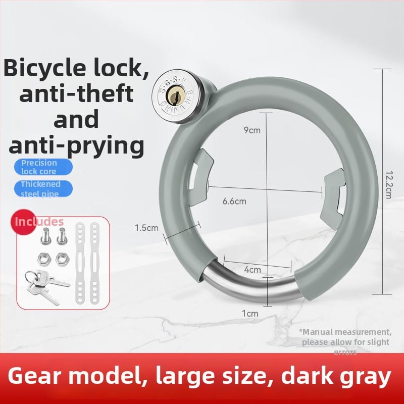 Lacăt pentru bicicletă Three Axe, din oțel inoxidabil, antifurt, lacăt circular, model 01, 300 g