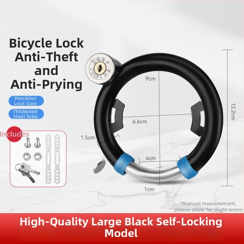 Lacăt pentru bicicletă Three Axe, din oțel inoxidabil, antifurt, lacăt circular, model 01, 300 g