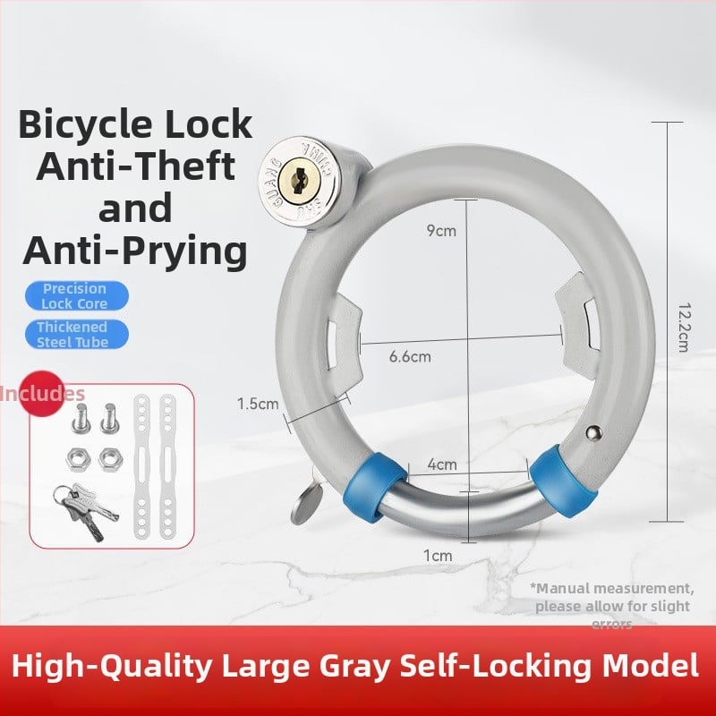 Lacăt pentru bicicletă Three Axe, din oțel inoxidabil, antifurt, lacăt circular, model 01, 300 g