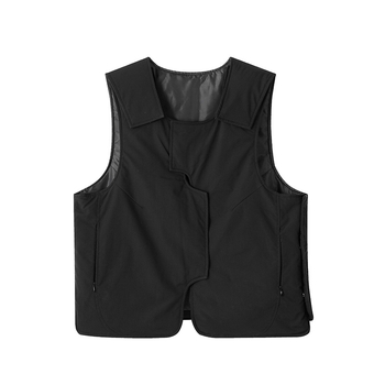 Ανδρικό φαρδύ γιλέκο με επένδυση πολυεστέρα, παχιά επένδυση, εξωτερικό ύφασμα πολυεστέρα, χωρίς κουκούλα