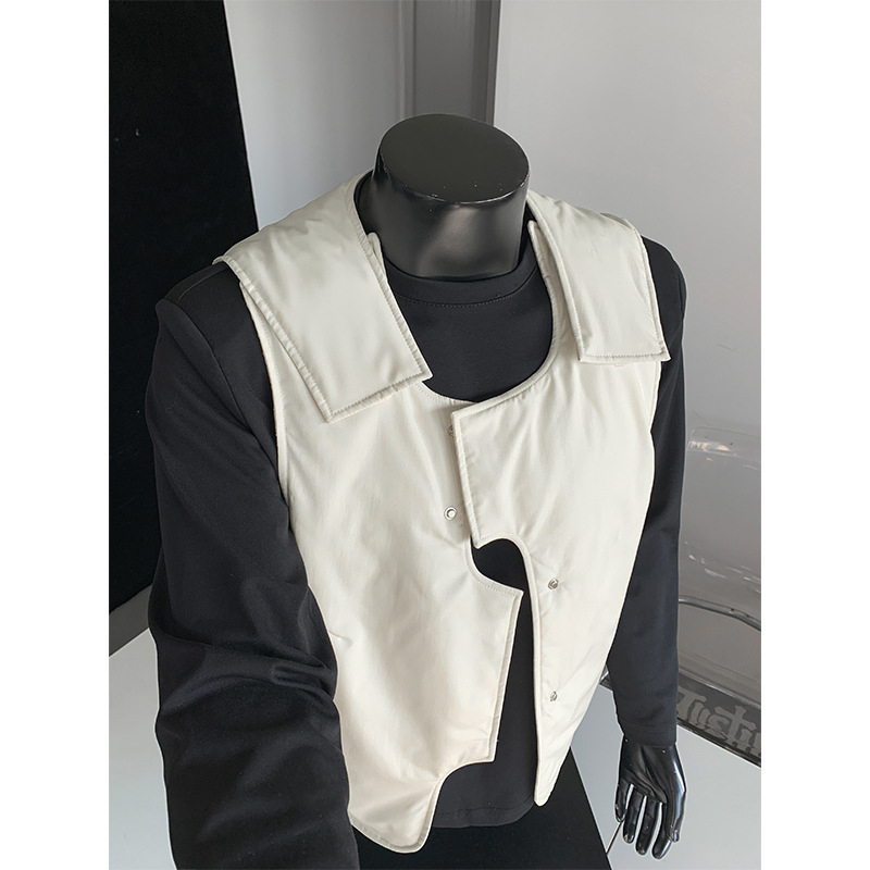 Ανδρικό φαρδύ γιλέκο με επένδυση πολυεστέρα, παχιά επένδυση, εξωτερικό ύφασμα πολυεστέρα, χωρίς κουκούλα