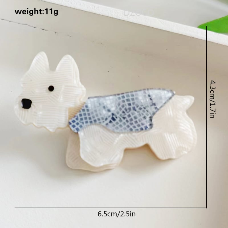 DZCOC акрилна брошка с животно в карикатурен стил — унисекс, многофункционално украшение