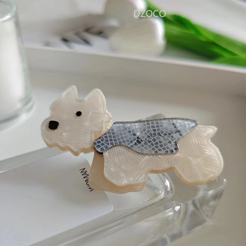 DZCOC акрилна брошка с животно в карикатурен стил — унисекс, многофункционално украшение