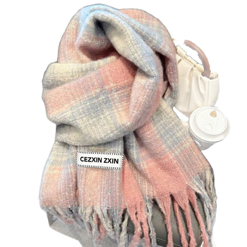 Zimski šal od mohair mješavine, warp pletenje, produžena duljina za toplinu