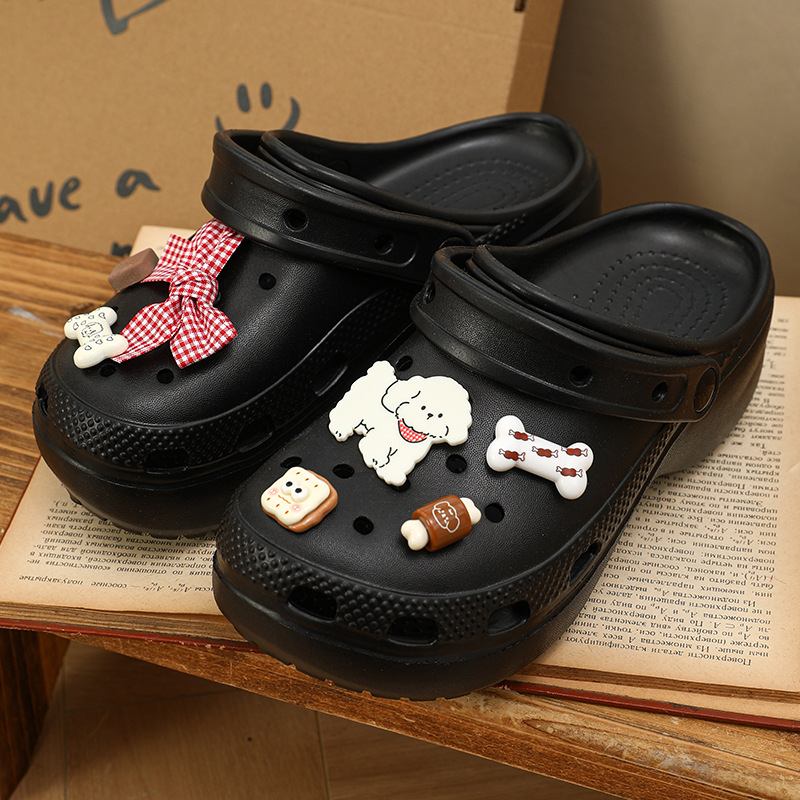Ženske sandale Crocs stila od EVA, prozračne i otporne na klizanje, s debelim potplatom od 4–5 cm, svakodnevna ljetna obuća.