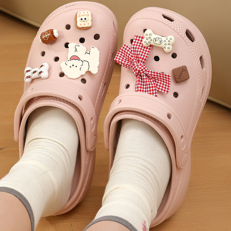 Ženske sandale Crocs stila od EVA, prozračne i otporne na klizanje, s debelim potplatom od 4–5 cm, svakodnevna ljetna obuća.