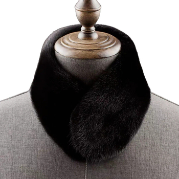 Мъжки шал от норкова козина, ръчна изработка, зимна топлина, ветроустойчив, делови стил