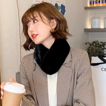 Мъжки шал от норкова козина, ръчна изработка, зимна топлина, ветроустойчив, делови стил