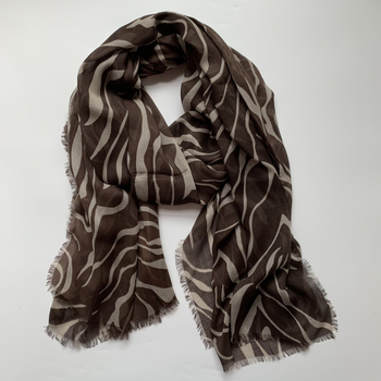 Шал със зебров модел, Modal плат, проста тъкан, зимно топло