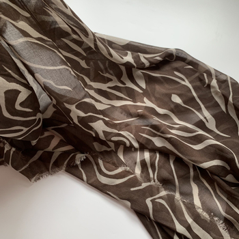 Шал със зебров модел, Modal плат, проста тъкан, зимно топло