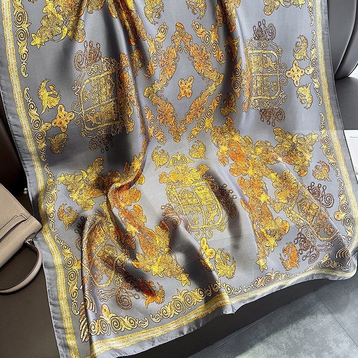 Šal od sintetičkog svile, produžena duljina, boemski vintage etnički stil; tkanje warp, otisak; brzo suši i zaštita od sunca