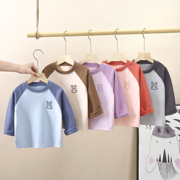 Dječji De Velvet long-sleeve top s okruglim izrezom, za djecu 3–8 godina, proljeće i jesen