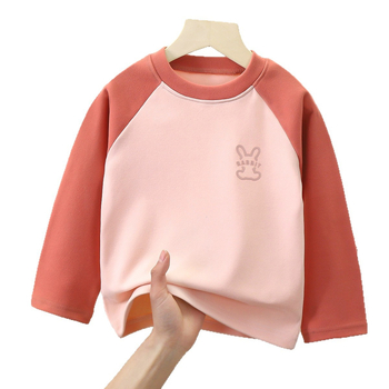 Dječji De Velvet long-sleeve top s okruglim izrezom, za djecu 3–8 godina, proljeće i jesen