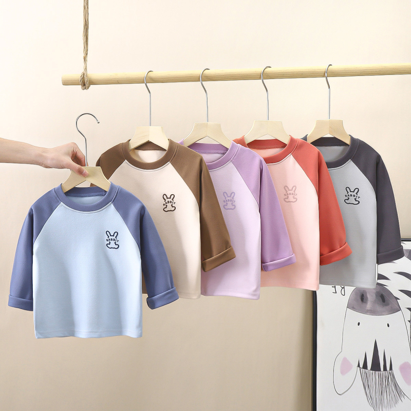 Dječji De Velvet long-sleeve top s okruglim izrezom, za djecu 3–8 godina, proljeće i jesen