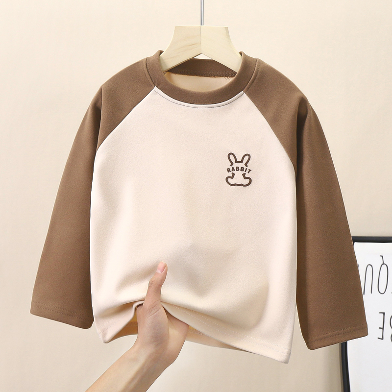 Dječji De Velvet long-sleeve top s okruglim izrezom, za djecu 3–8 godina, proljeće i jesen