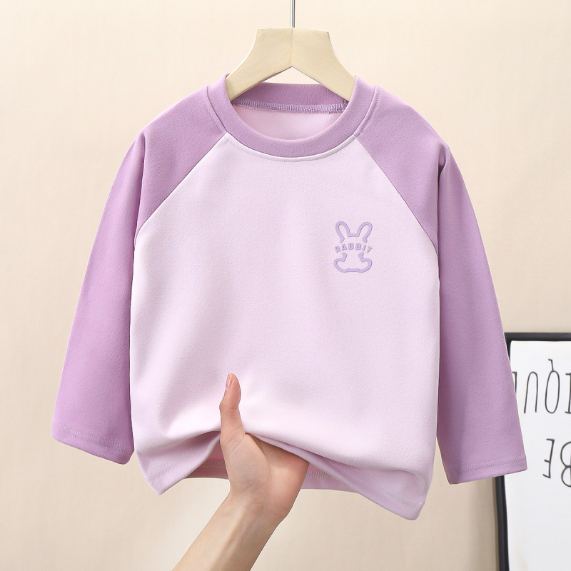 Dječji De Velvet long-sleeve top s okruglim izrezom, za djecu 3–8 godina, proljeće i jesen