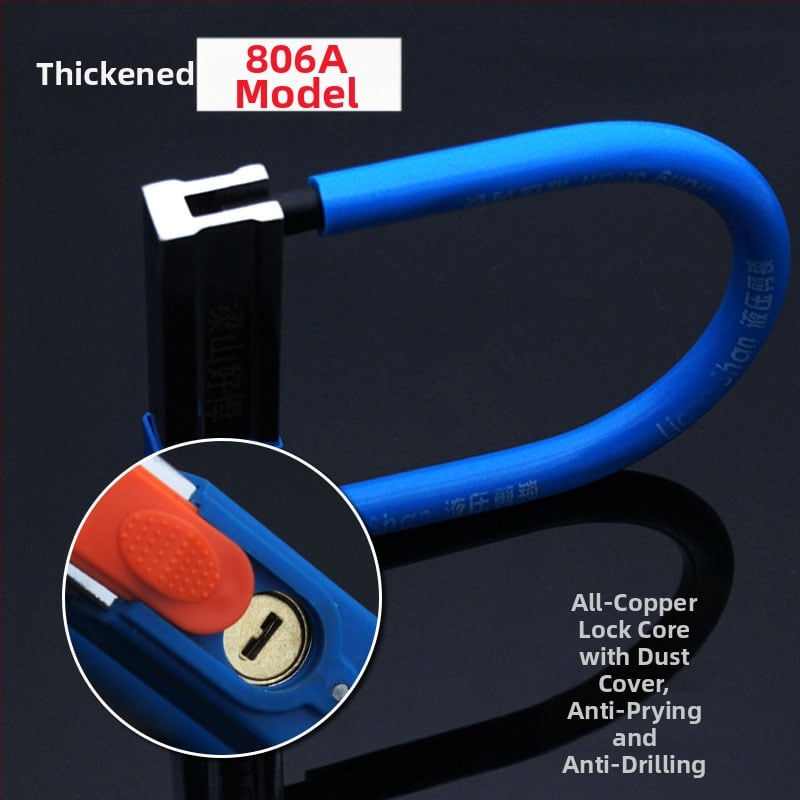 U-typ zámok pre motocykle, elektrické autá a bicykle — oceľové telo, Hero Liang Shan, hmotnosť 1180 g